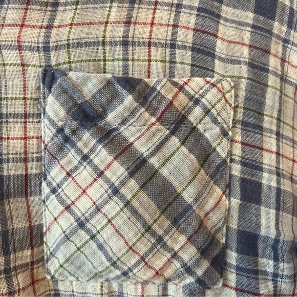 Large petite J. Jill Blue Plaid Button Front Soft Gauze
Long Sleeves - Picture 14 of 16